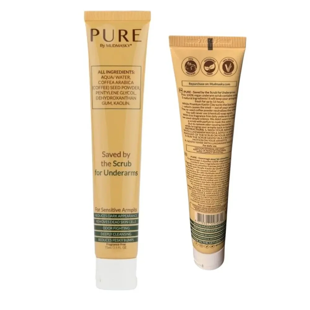 Pure MudMasky Saved By The Scrub For Underarms Sensitive Armpits 75ml New/Sealed